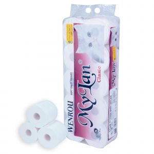 Giấy vệ sinh Mylan mèo tím có lõi 10 cuộn/lốc