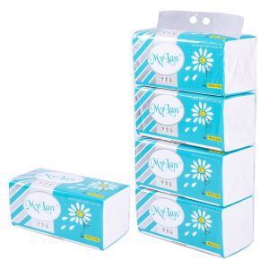 Khăn giấy rút cao cấp Mylan hoa cúc, 4 gói/lốc