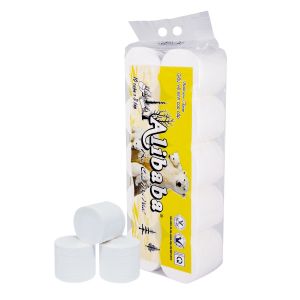 Giấy vệ sinh Alibaba gấu vàng không lõi 10 cuộn/lốc