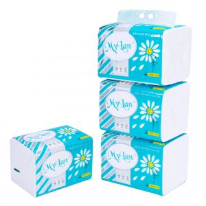 Khăn giấy rút cao cấp Mylan hoa cúc, 3 gói/lốc
