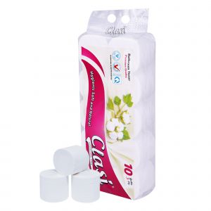 Giấy vệ sinh hoa bông màu hồng không lõi 10 cuộn/lốc