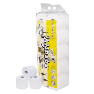 Giấy vệ sinh Alibaba gấu vàng có lõi 10 cuộn/lốc