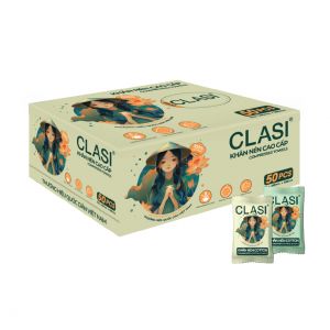 Khăn nén cao cấp CLASI 24cmx30cm, 50 cái/hộp
