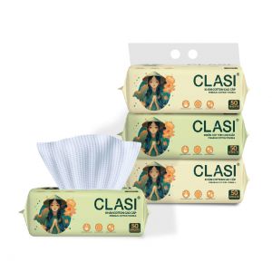 Khăn cotton cao cấp CLASI 50 tờ 160mmx200mm