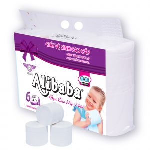 Giấy vệ sinh Alibaba em bé không lõi 6 cuộn