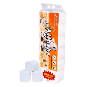 Giấy vệ sinh alibaba gấu cam không lõi 12 cuộn/lốc