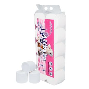 Giấy vệ sinh Alibaba gấu hồng không lõi 10 cuộn/lốc