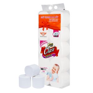 Giấy vệ sinh Clasi em bé không lõi 10 cuộn/lốc