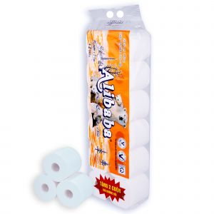 Giấy vệ sinh alibaba gấu cam có lõi 12 cuộn/lốc