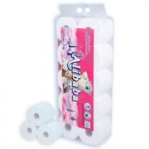Giấy vệ sinh Alibaba gấu hồng có lõi 10 cuộn/lốc