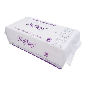 Khăn cotton đa năng nhũ tím 50 tờ/gói