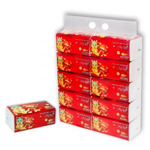 Khăn giấy rút tết, 10 gói/lốc