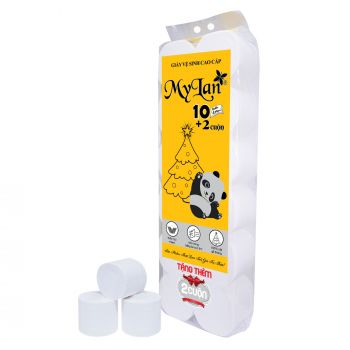 Giấy vệ sinh Mylan gấu trúc 12 cuộn không lõi 