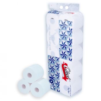 Giấy vệ sinh cao cấp kim cương có lõi 10 cuộn/lốc