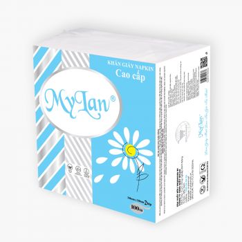 Khăn giấy napkin 330 Mylan hoa cúc 100 tờ/gói