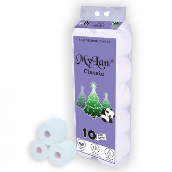 Giấy vệ sinh Mylan gấu thông có lõi 10 cuộn/lốc
