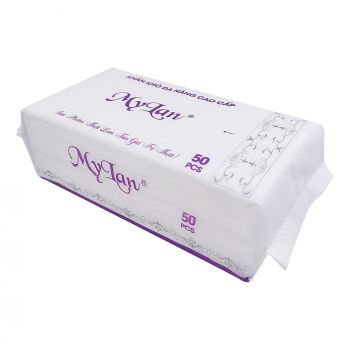 Khăn cotton đa năng nhũ tím 50 tờ/gói