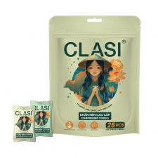 Khăn nén cao cấp CLASI  24cmx30cm, 25 cái/túi