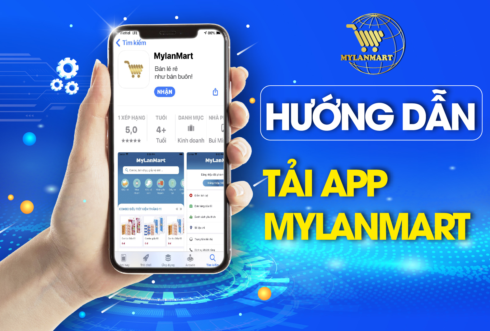 Hướng dẫn tải APP Mylanmart